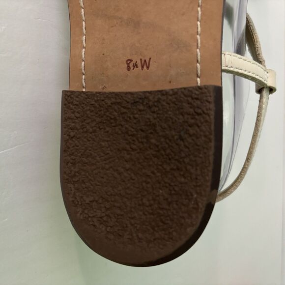 Sam Edelman Gigi Sandals Women's Size 8.5 W, 38.5 EU White Leather Thong Strappy - Picture 6 of 8